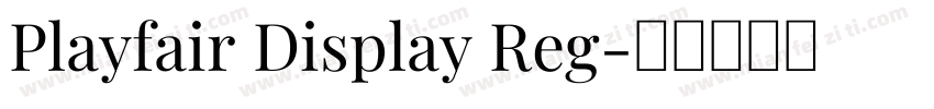 Playfair Display Reg字体转换